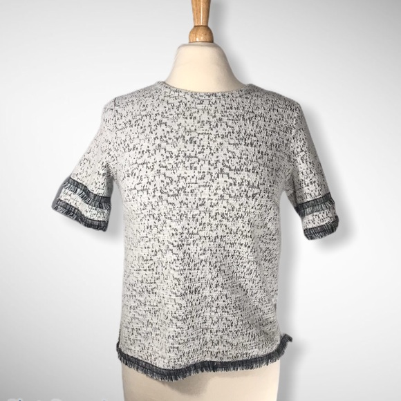 JCrew Tweed Fringe Top - Picture 2 of 6